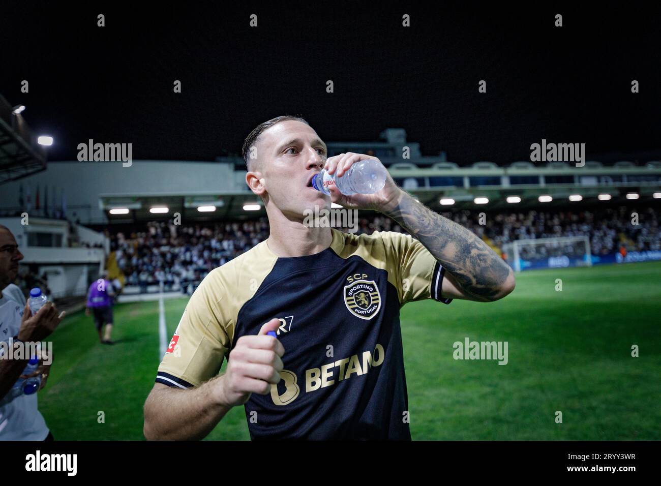 X during Liga Portugal Betclic 23/24 game between SC Farense and Sporting  CP at Estadio de Sao Luis, Faro. (Maciej Rogowski Stock Photo - Alamy