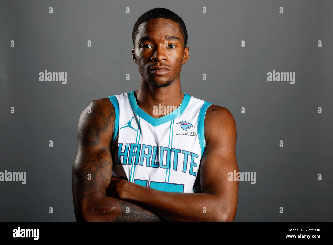 Charlotte Hornets guard Edmond Sumner at the NBA basketball s team