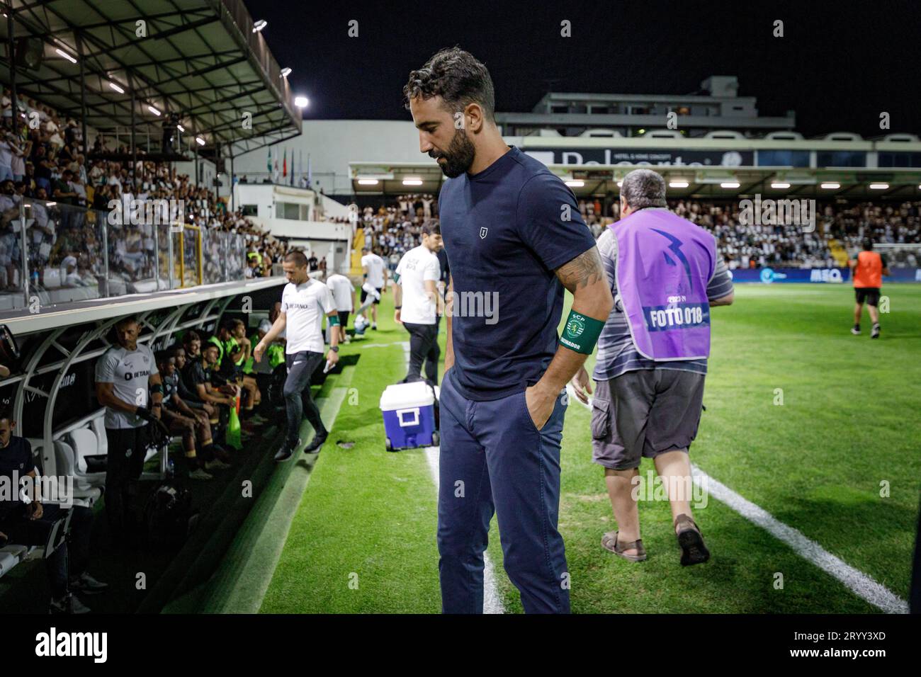 X during Liga Portugal Betclic 23/24 game between SC Farense and Sporting  CP at Estadio de Sao Luis, Faro. (Maciej Rogowski Stock Photo - Alamy