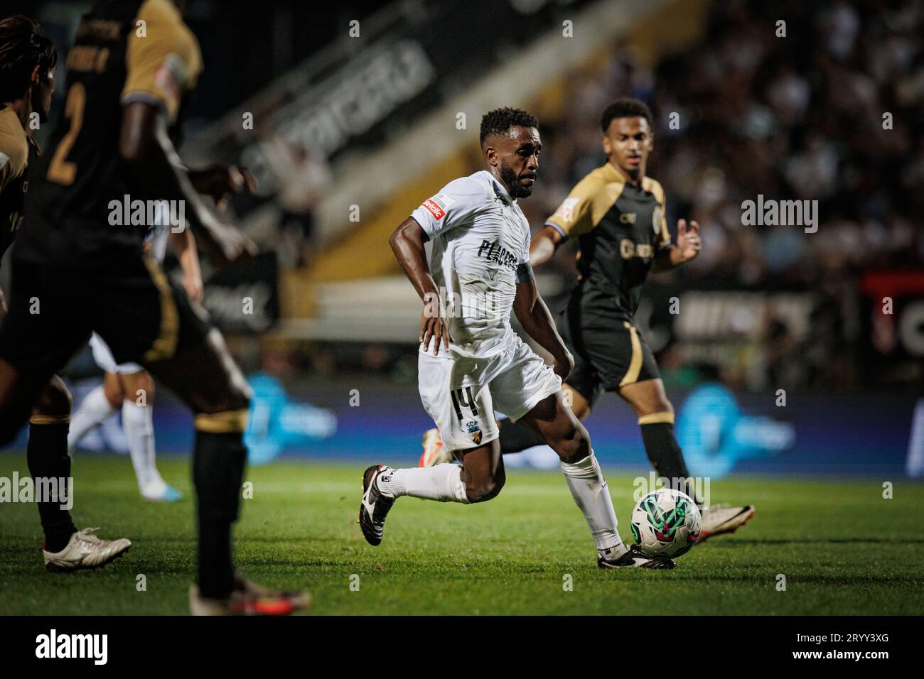 X during Liga Portugal Betclic 23/24 game between SC Farense and Sporting  CP at Estadio de Sao Luis, Faro. (Maciej Rogowski Stock Photo - Alamy