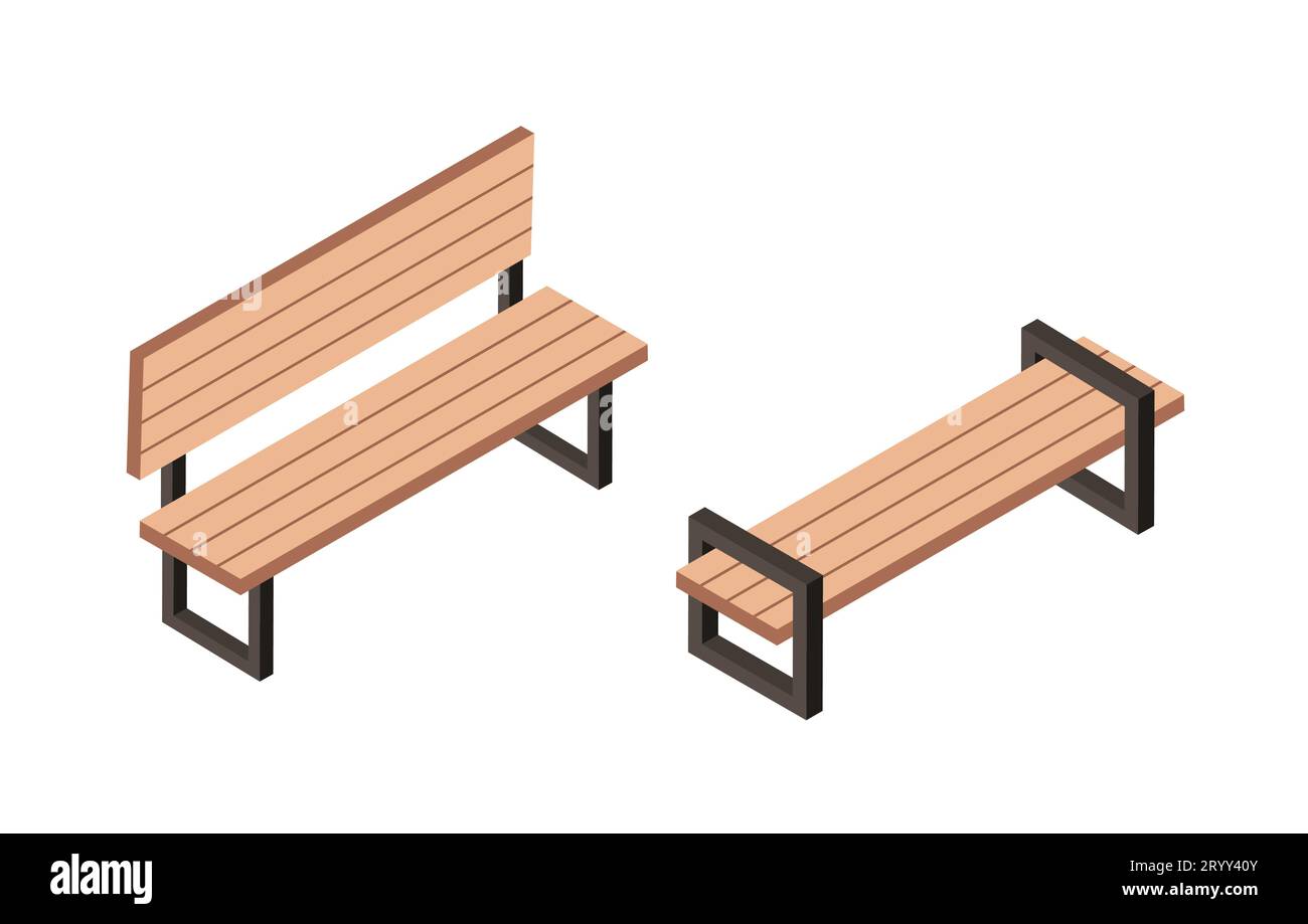 Isometric garden bench vector concept Stock Vector Image & Art Alamy