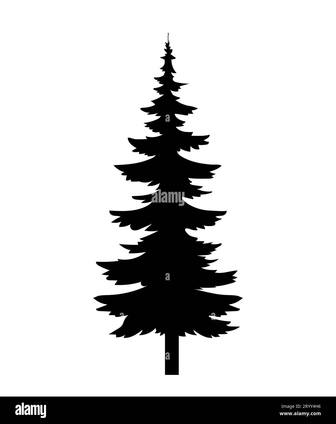 Pine tree silhouette vector concept Stock Vector Image & Art Alamy