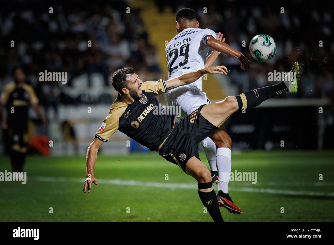 X during Liga Portugal Betclic 23/24 game between SC Farense and Sporting  CP at Estadio de Sao Luis, Faro. (Maciej Rogowski Stock Photo - Alamy