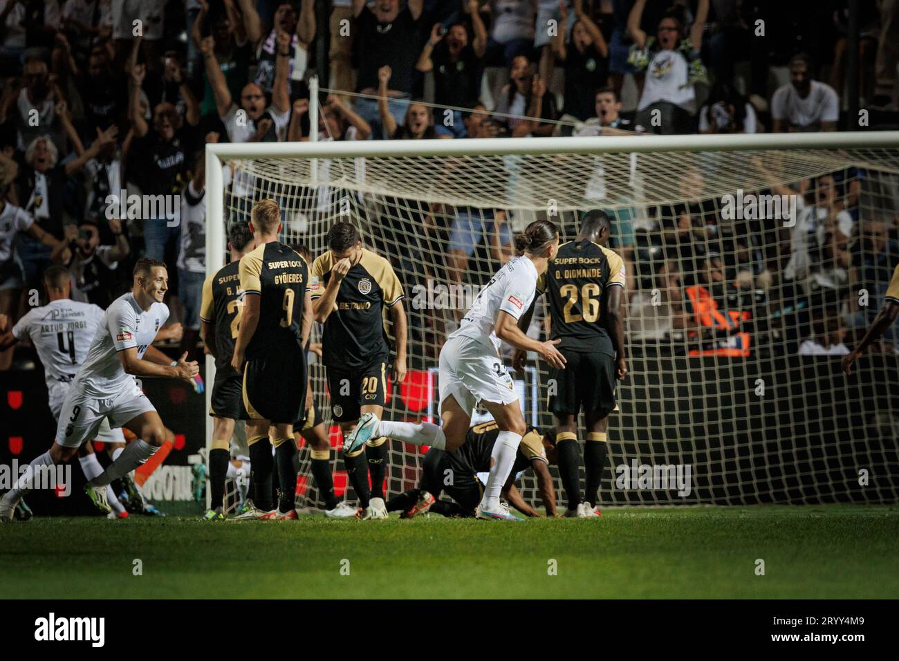 X during Liga Portugal Betclic 23/24 game between SC Farense and Sporting  CP at Estadio de Sao Luis, Faro. (Maciej Rogowski Stock Photo - Alamy