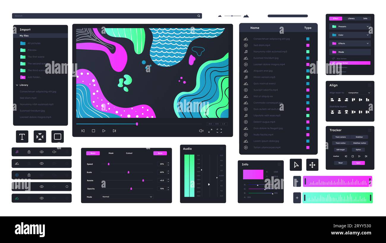 Motion app interface vector concept Stock Vector Image & Art Alamy