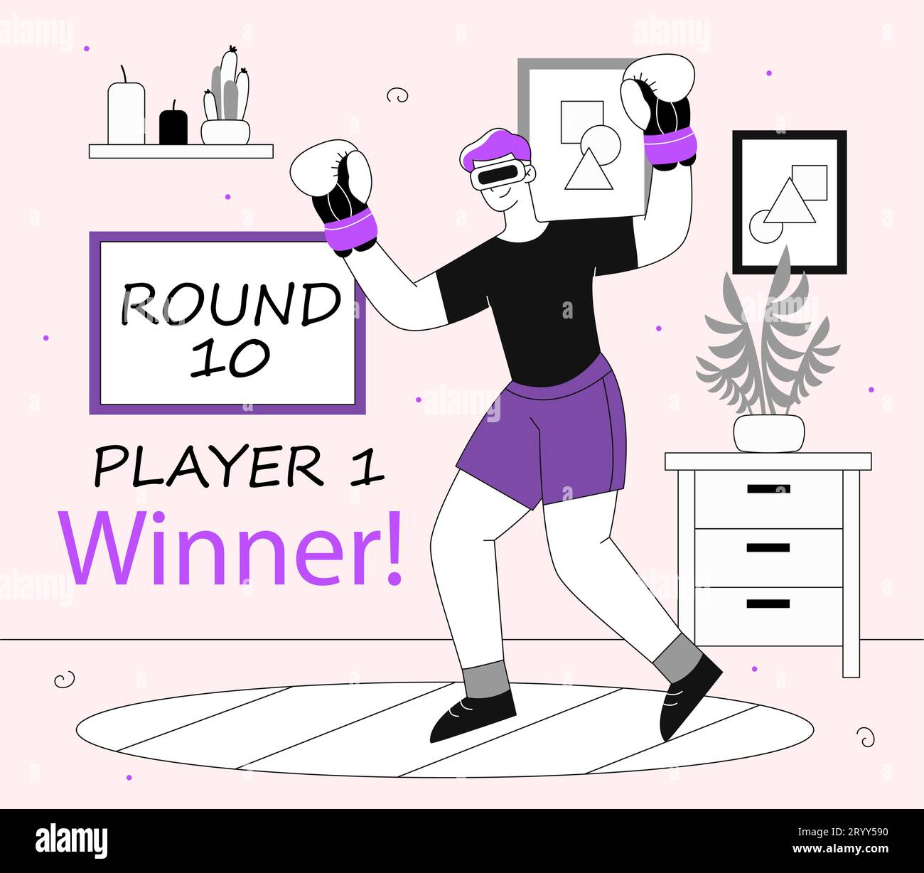 Man virtual sport vector Stock Vector Images - Alamy