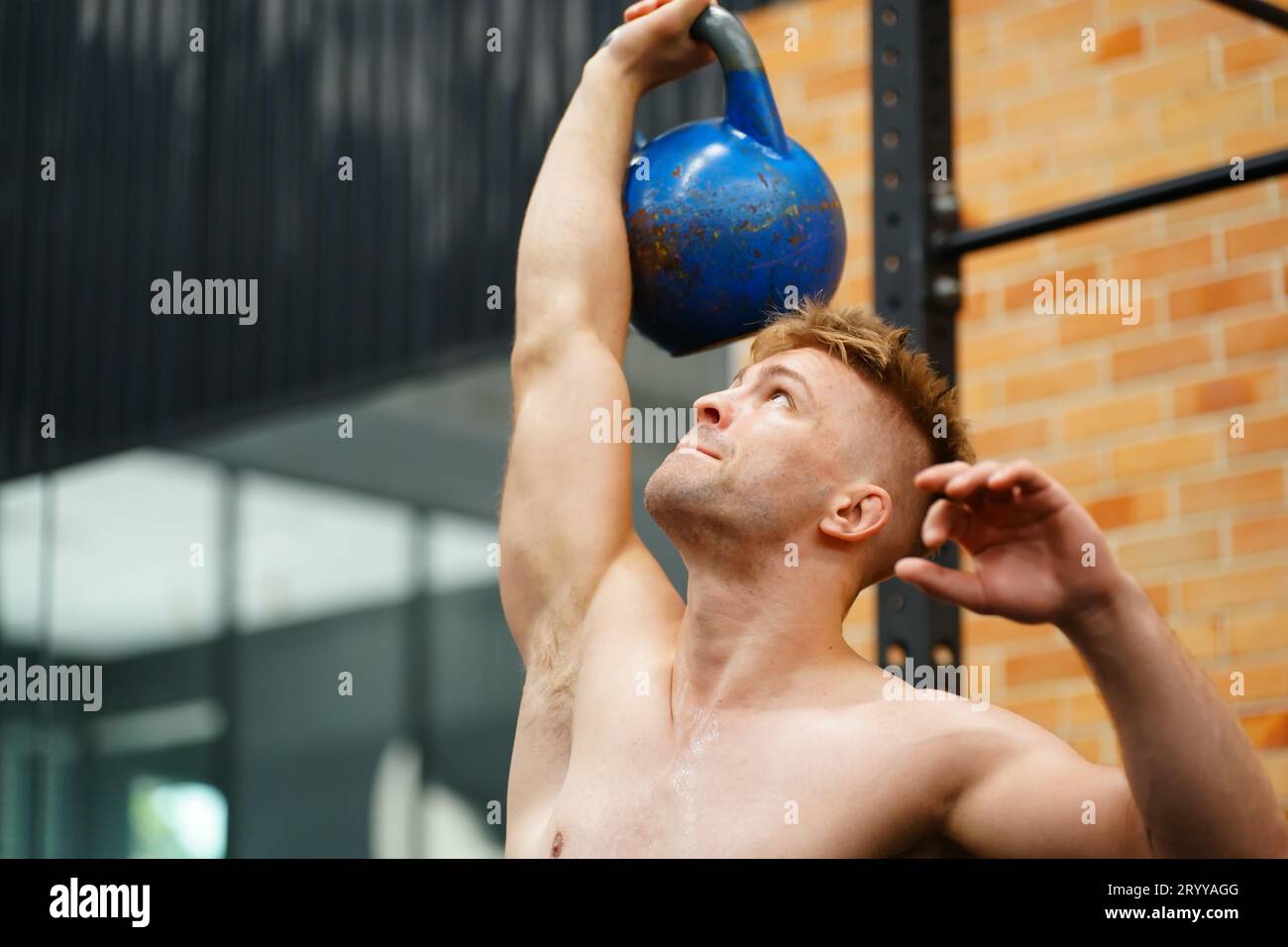 Mixed martial arts fighter going to the gym to build strong muscles To help make the collision more intense and help reduce inju Stock Photo