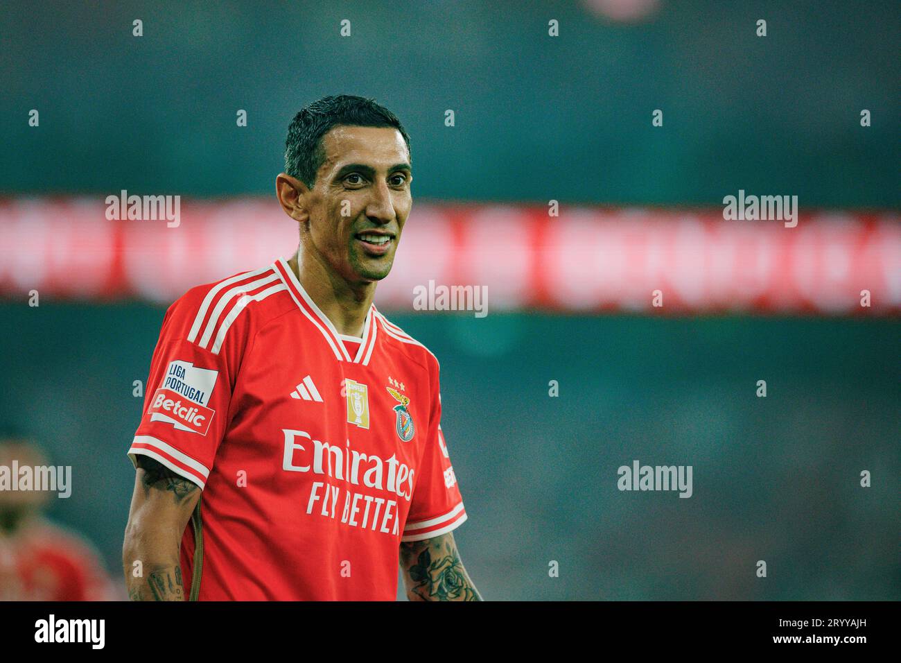 Angel Di Maria during Liga Portugal Betclic 23/24 game between SL Benfica  and FC Porto at Estadio Da Luz, Lisbon. (Maciej Rogowski Stock Photo - Alamy