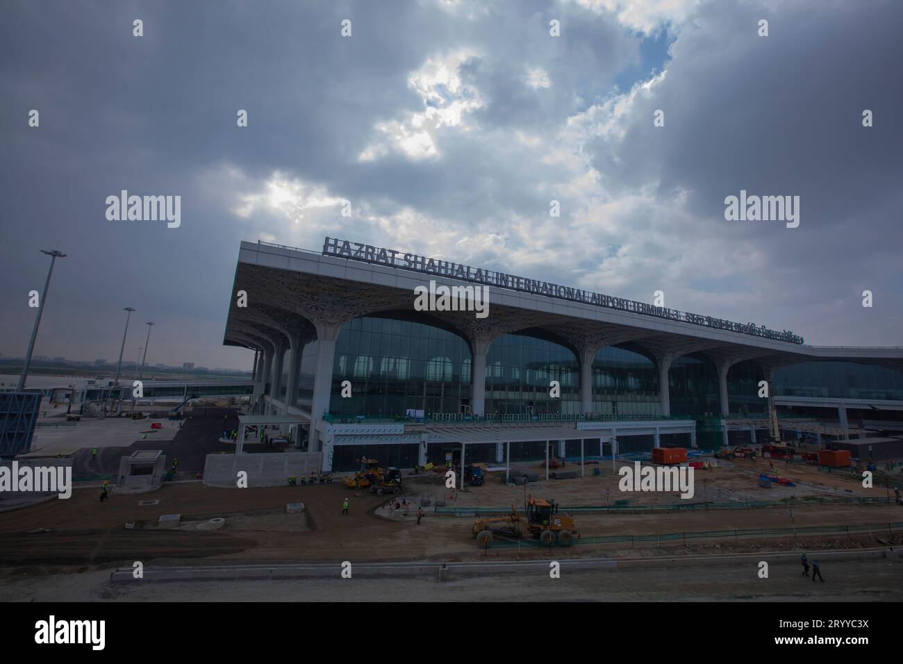 Dhaka, Bangladesh: 02, October, 2023: The newly built third terminal of the Hazrat Shahjalal International Airport (HSIA) in Dhaka. Once fully operati Stock Photo