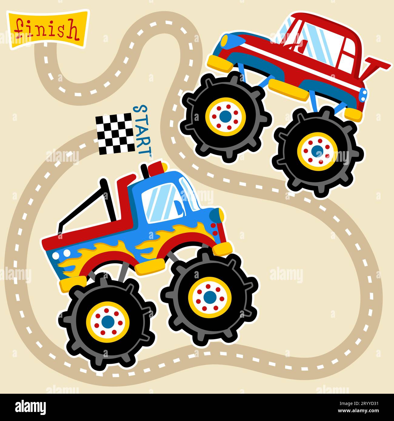 Monster truck Stock Vector Images - Alamy