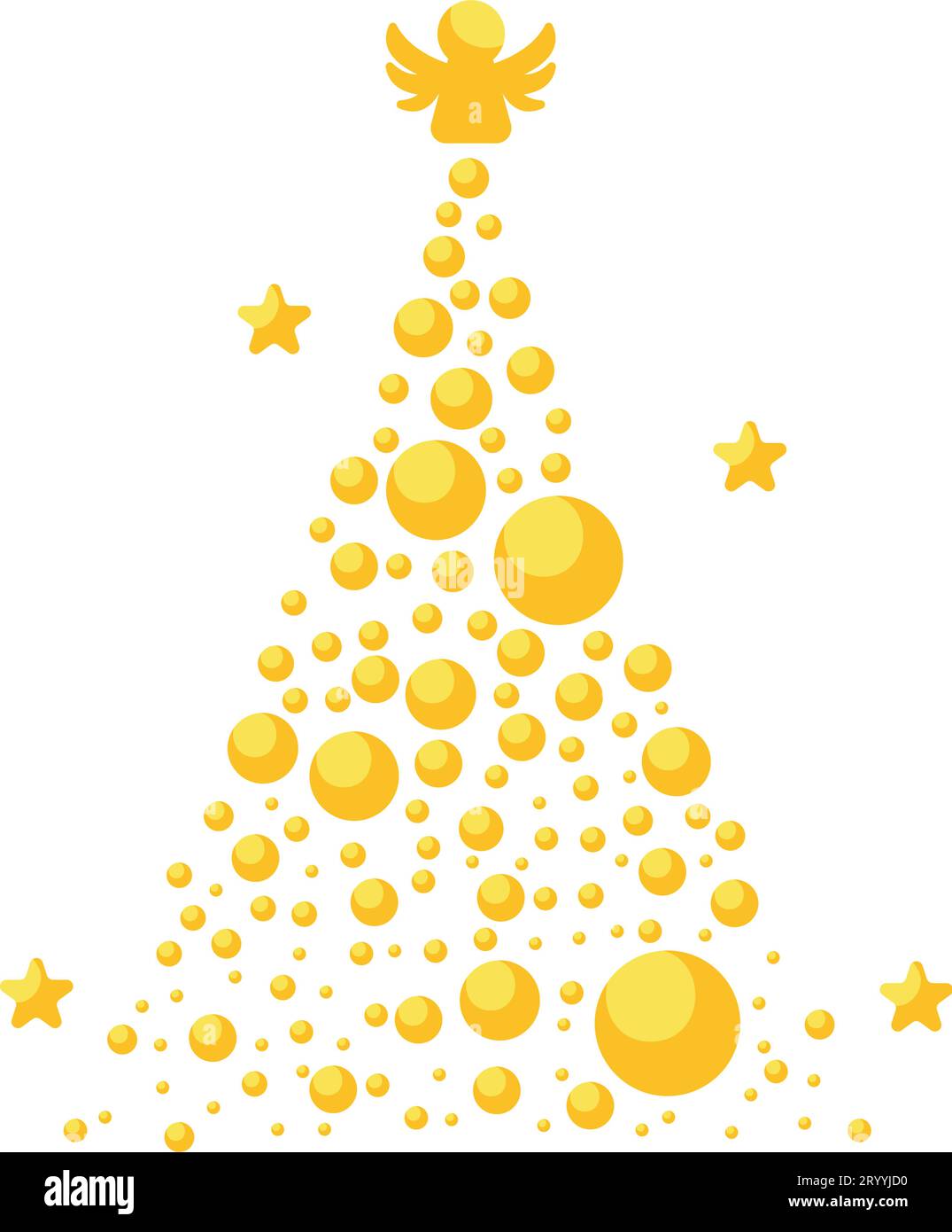 christmas golden tree isolated Stock Vector Image & Art - Alamy