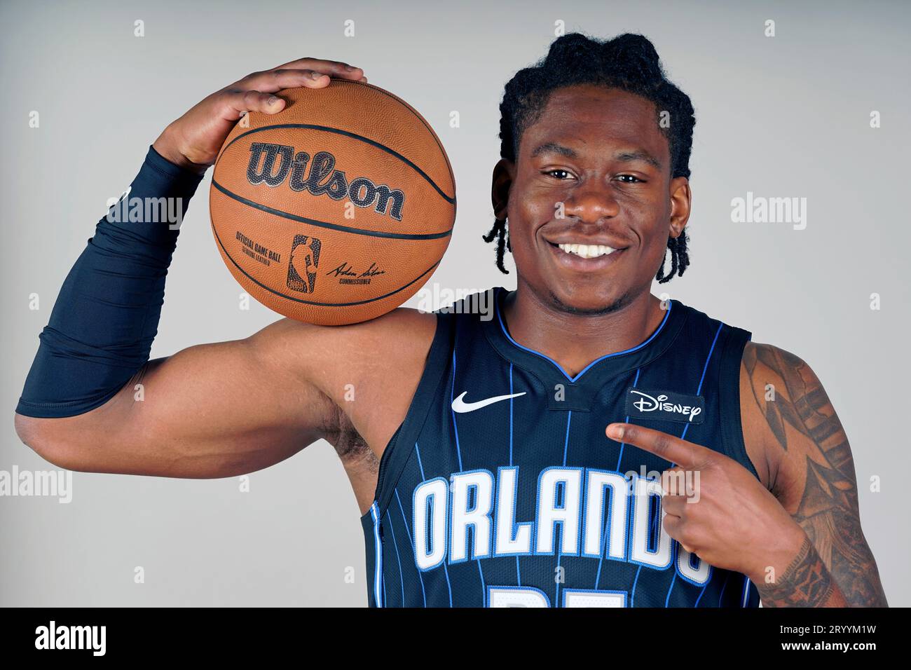 Orlando Magic forward Admiral Schofield poses for a photo during the NBA  basketball team's media day, Monday, Oct. 2, 2023, in Orlando, Fla. (AP  Photo/John Raoux Stock Photo - Alamy