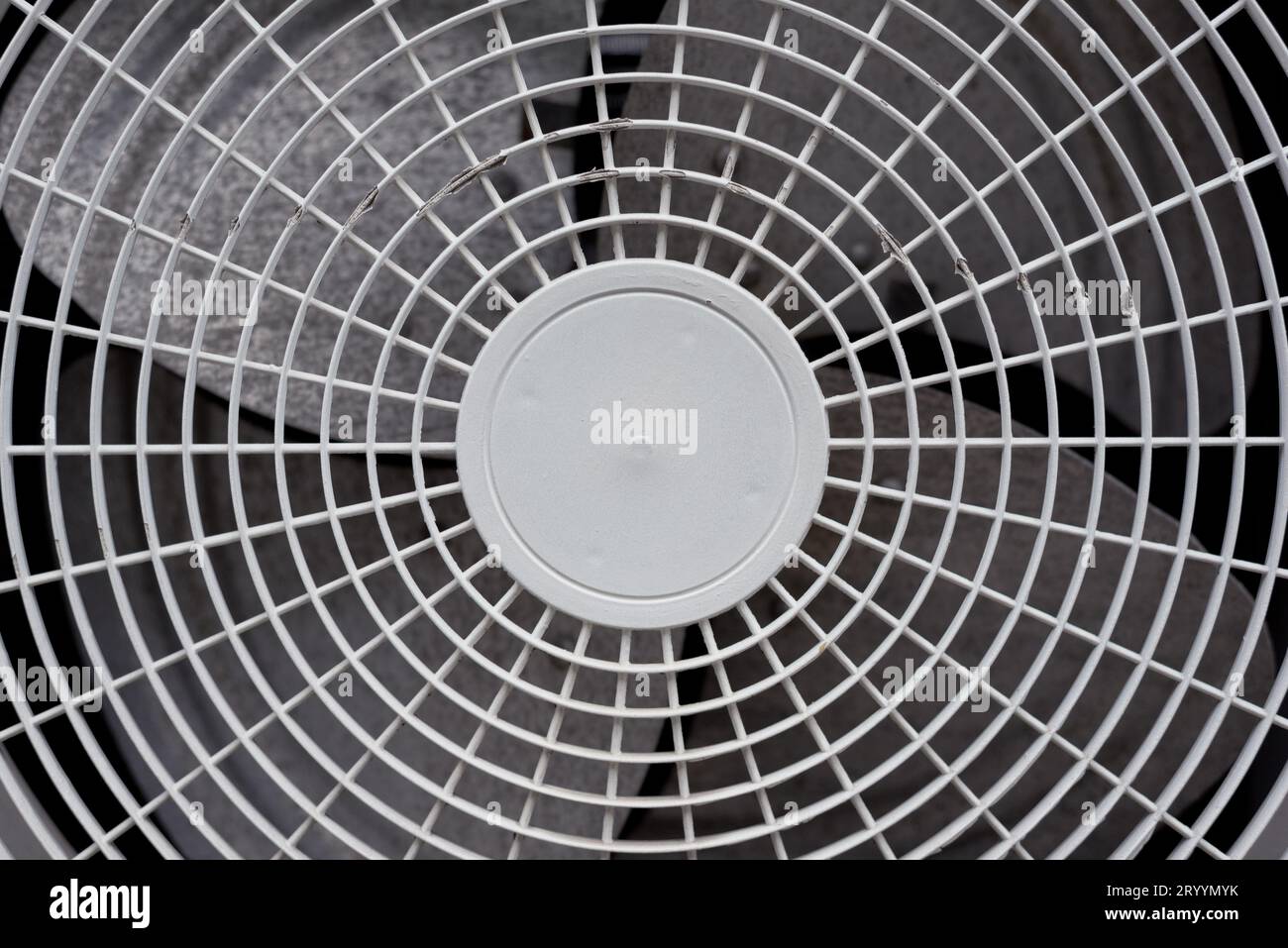 Close up of white air conditioner grille. Electronics industry and Material concept. Background and texture theme. Stock Photo