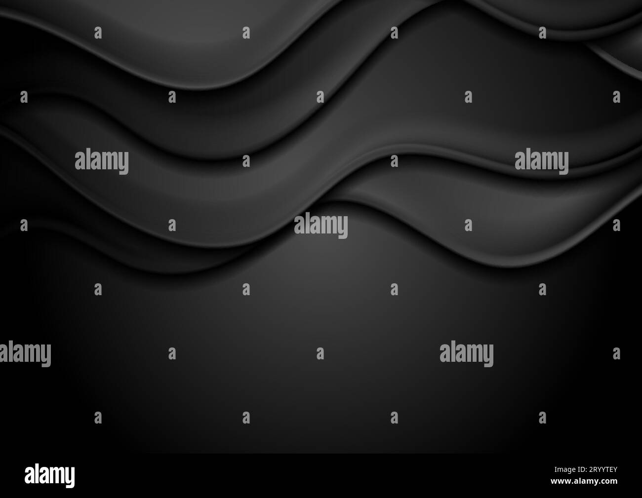 Black smooth wavy abstract corporate background. Vector concept ...