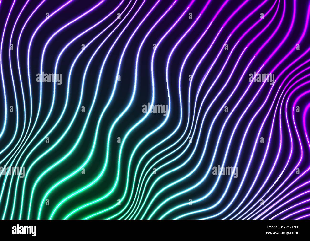 Abstract futuristic green violet neon wavy lines graphic design. Curved ...