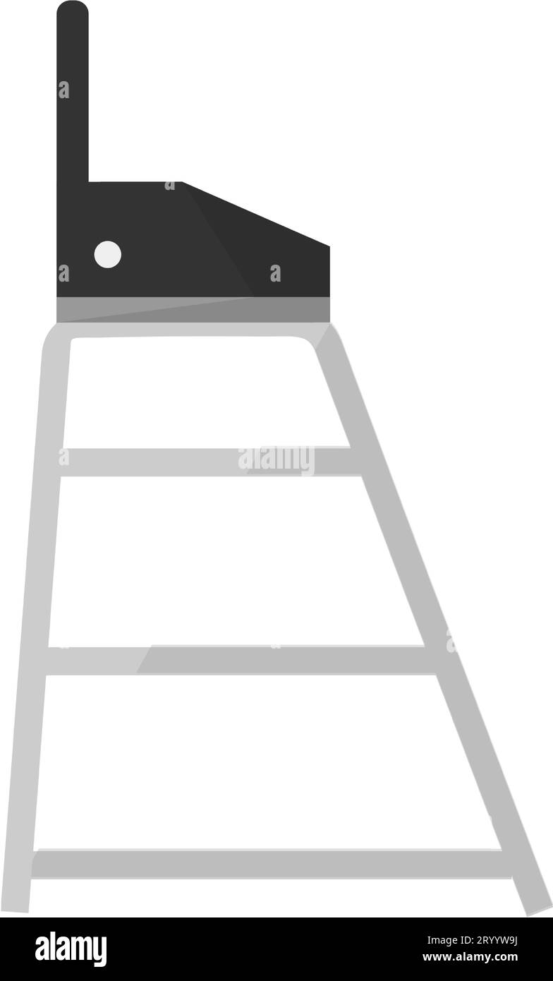 High chair for coach or referee, seat for watching Stock Vector
