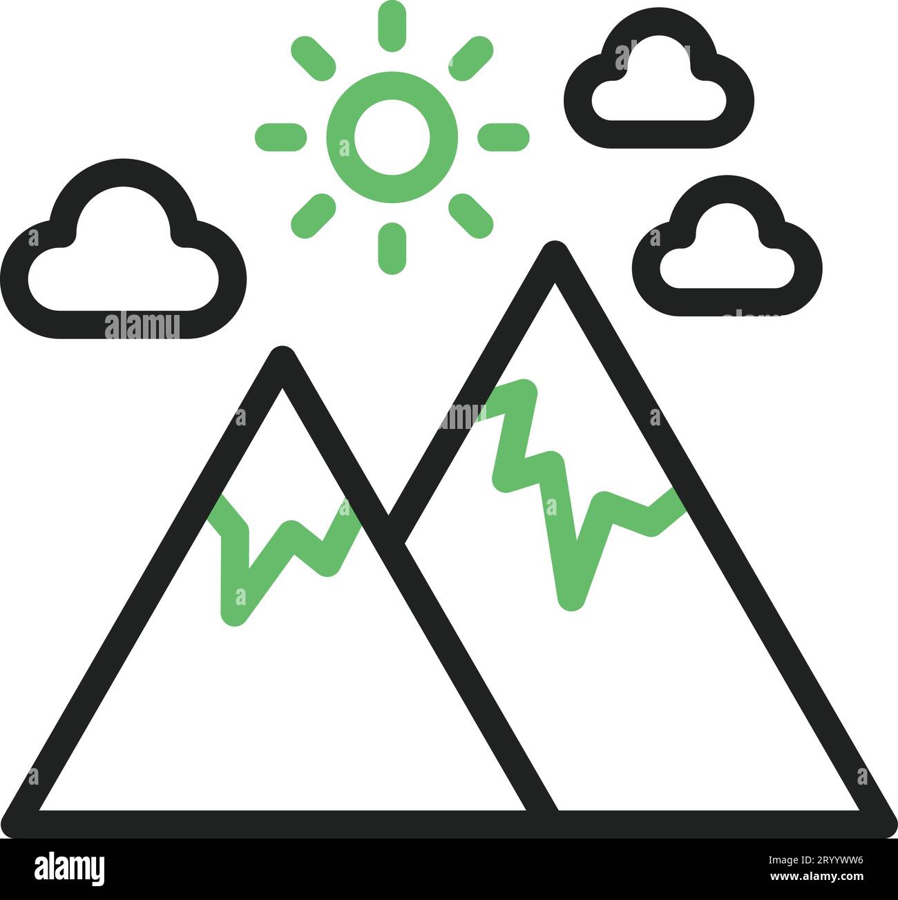 Mountain icon vector image Stock Vector Image & Art - Alamy