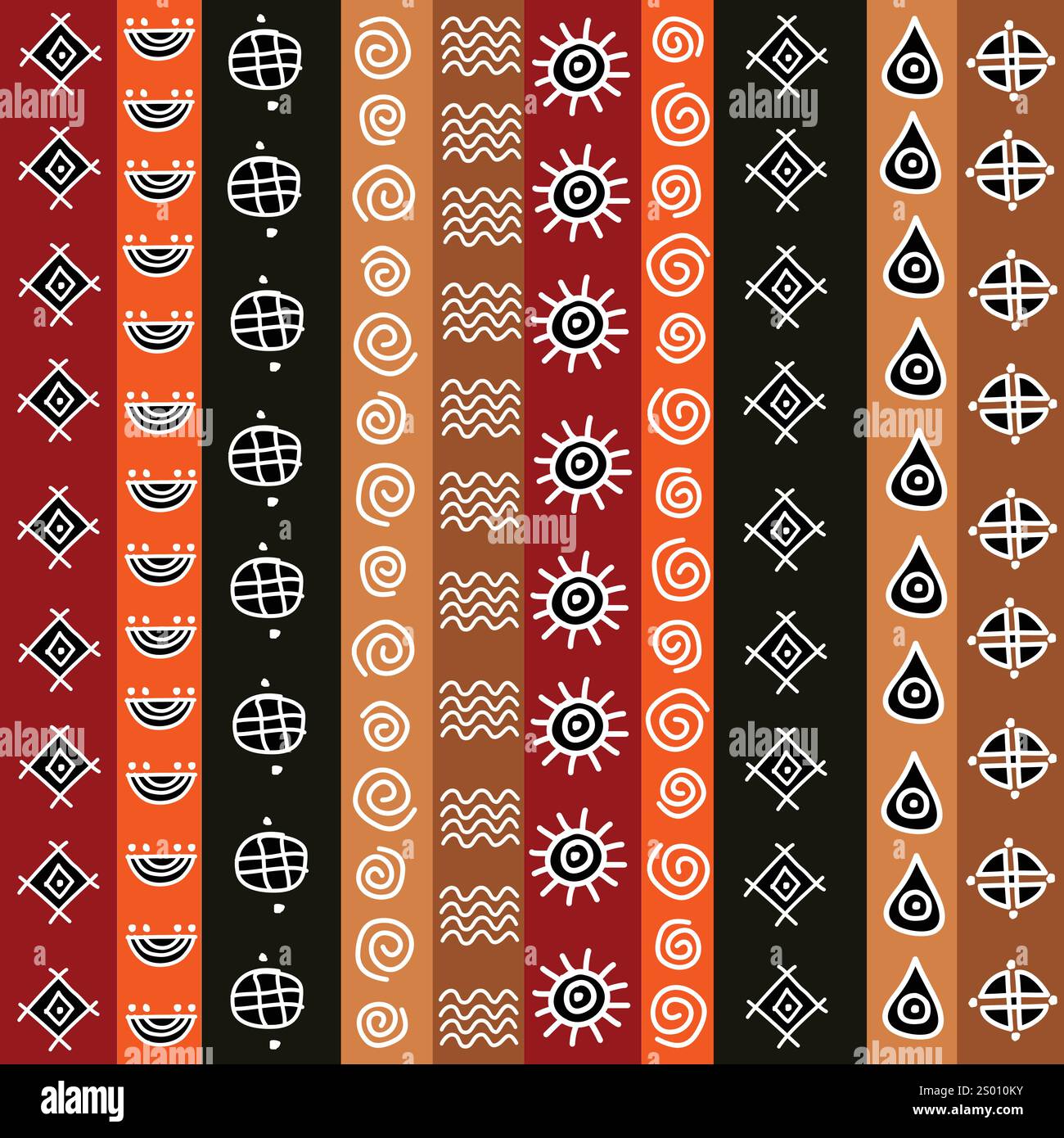 Hand drawn ethnic boho style vector seamless pattern Stock Vector