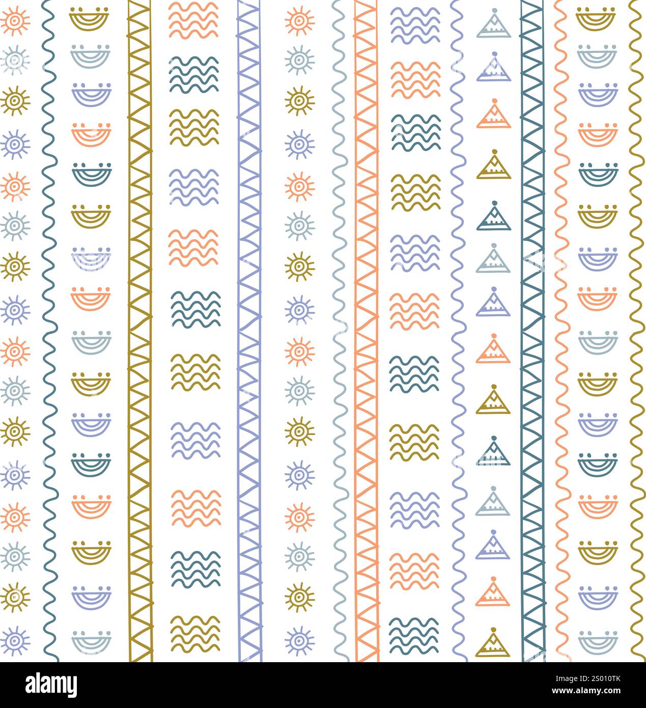 Hand drawn ethnic boho style vector pattern Stock Vector