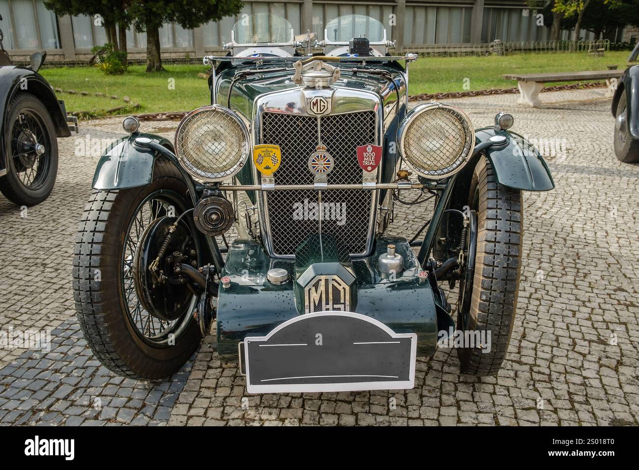 Lisbon, Portugal - Oct 15, 2023:Front view of MG K-Type Magnette, K3 ...