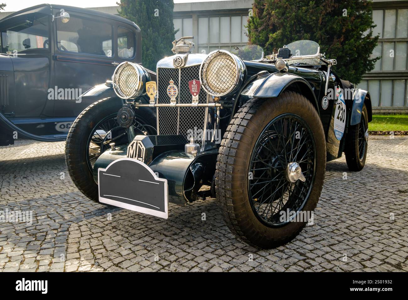 Lisbon, Portugal - Oct 15, 2023:Front view of MG K-Type Magnette, K3 ...