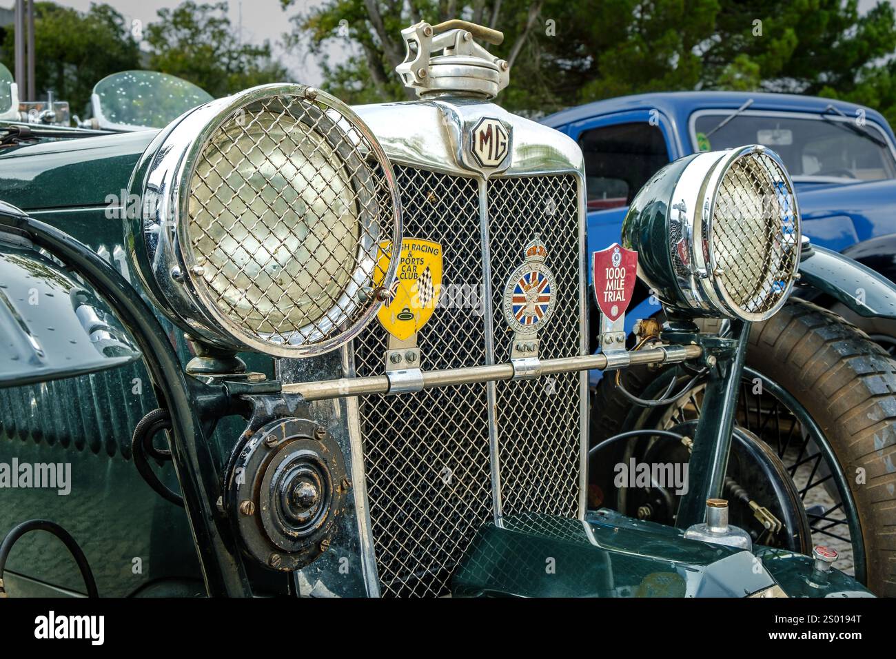 Lisbon, Portugal - Oct 15, 2023: Close-up of front side of MG K-Type ...