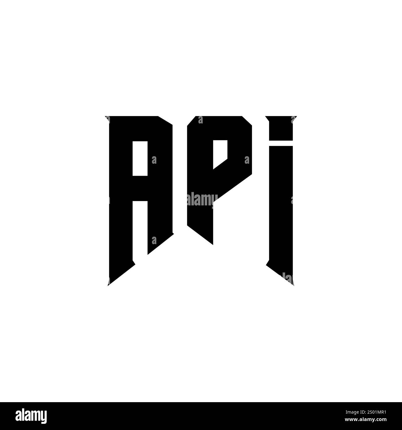 API letter logo design for technology company. API logo design black ...