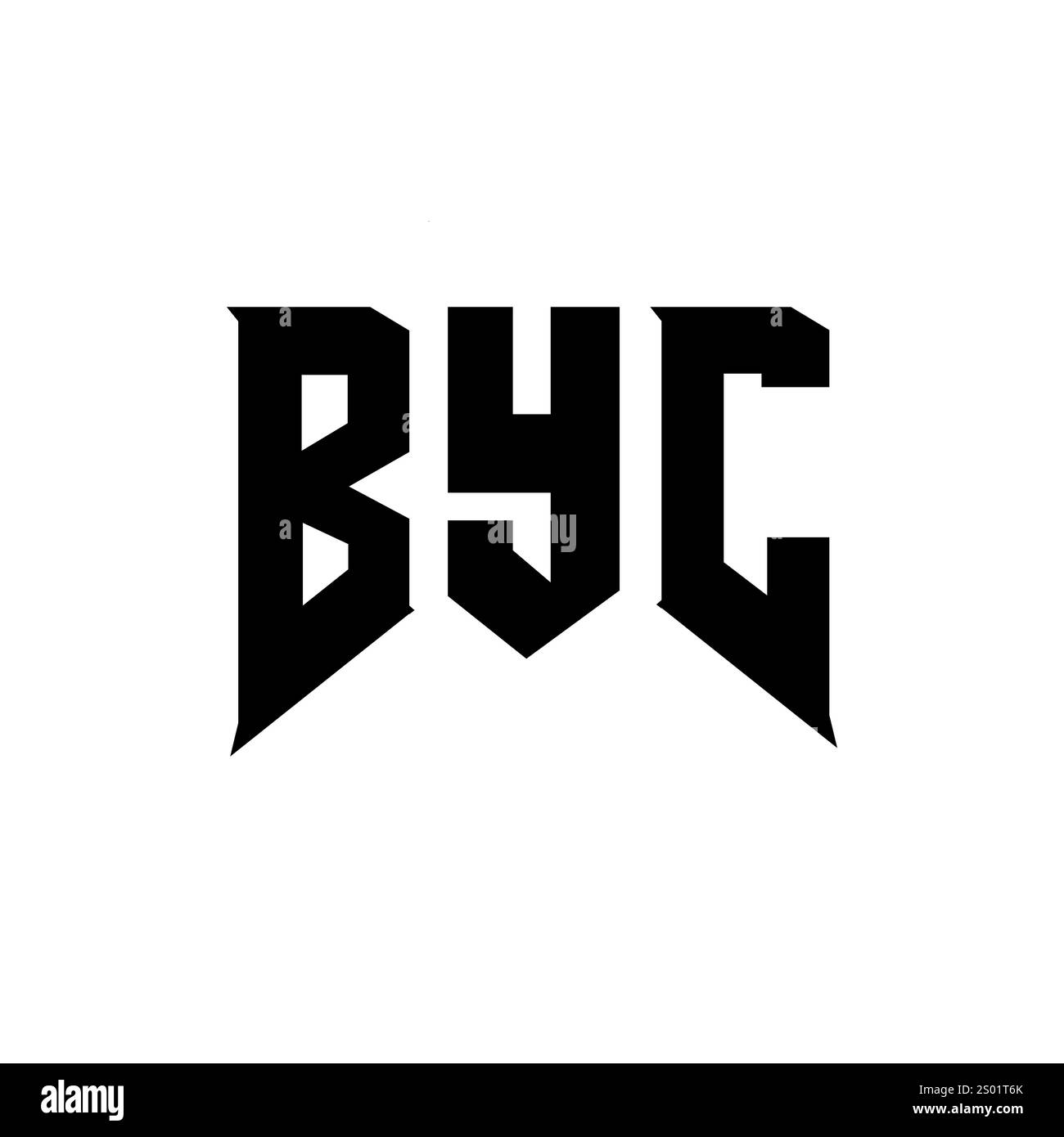 BYC letter logo design for technology company. BYC logo design black ...