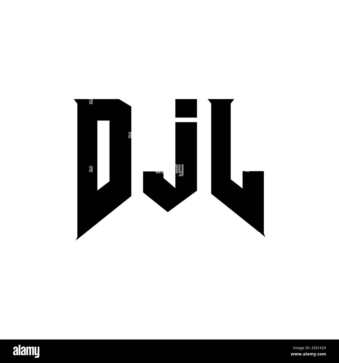 DJL letter logo design for technology company. DJL logo design black ...