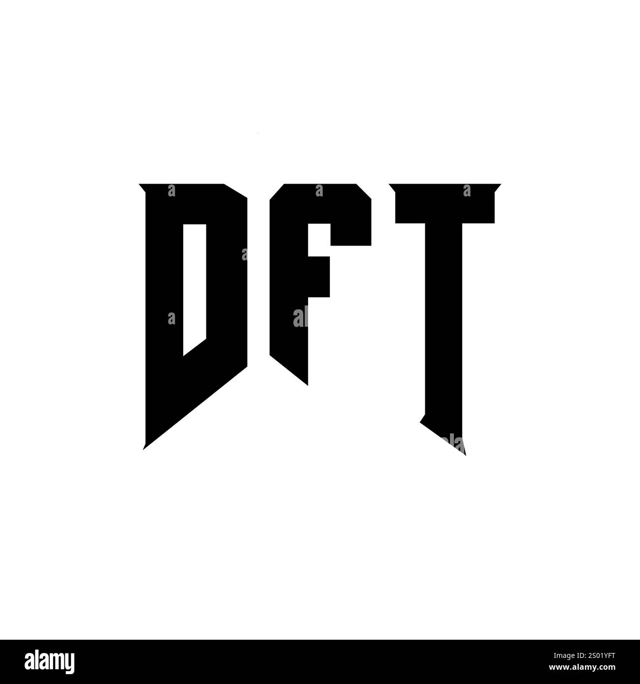 DFT letter logo design for technology company. DFT logo design black ...