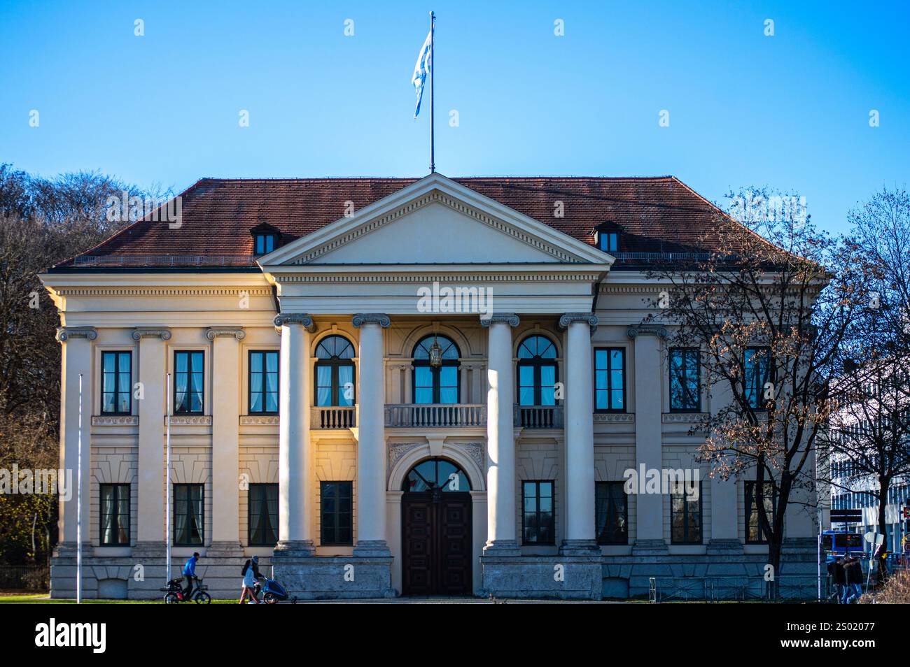 MUNICH, GERMANY - DECEMBER 2, 2024: The Prinz Carl Palais in Munich is ...