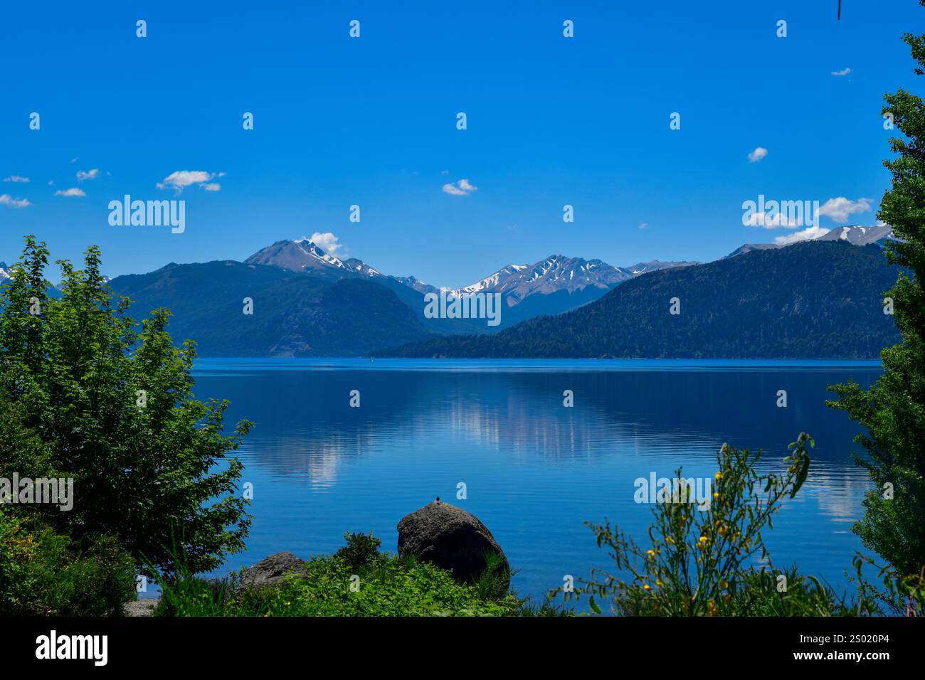 Mirror Lake at Los Arrayanes National Park, Neuquén Province, Bariloche ...