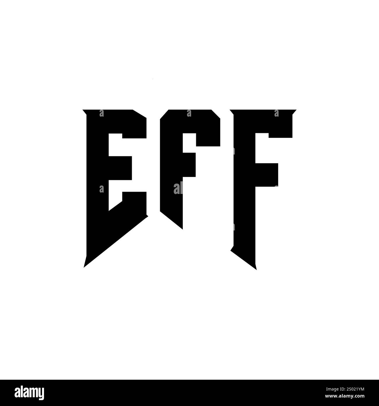 EFF Letter Logo Design For Technology Company EFF Logo Design Black 