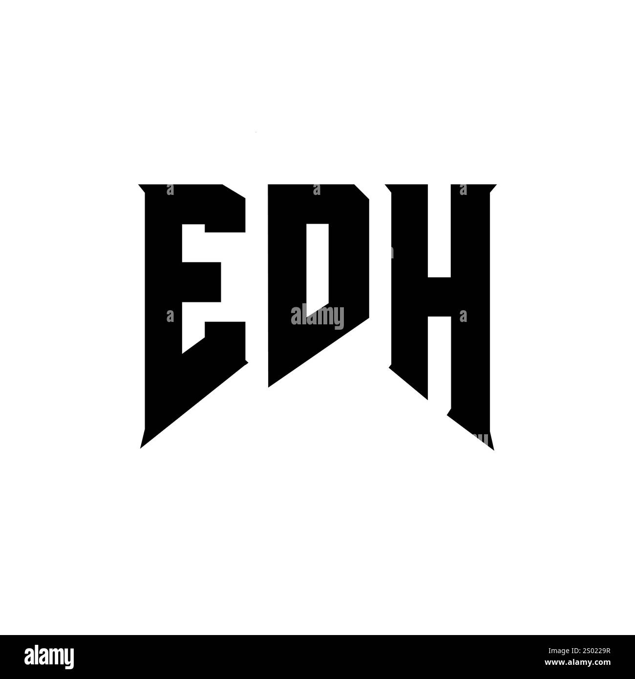 EDH letter logo design for technology company. EDH logo design black ...
