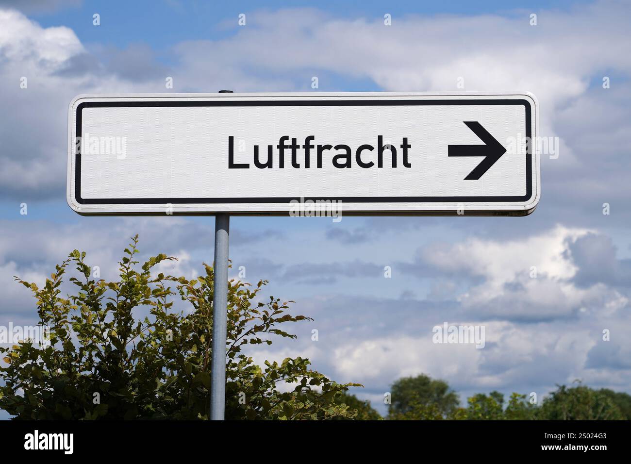 Luftfracht Airfreight German street sign Stock Photo
