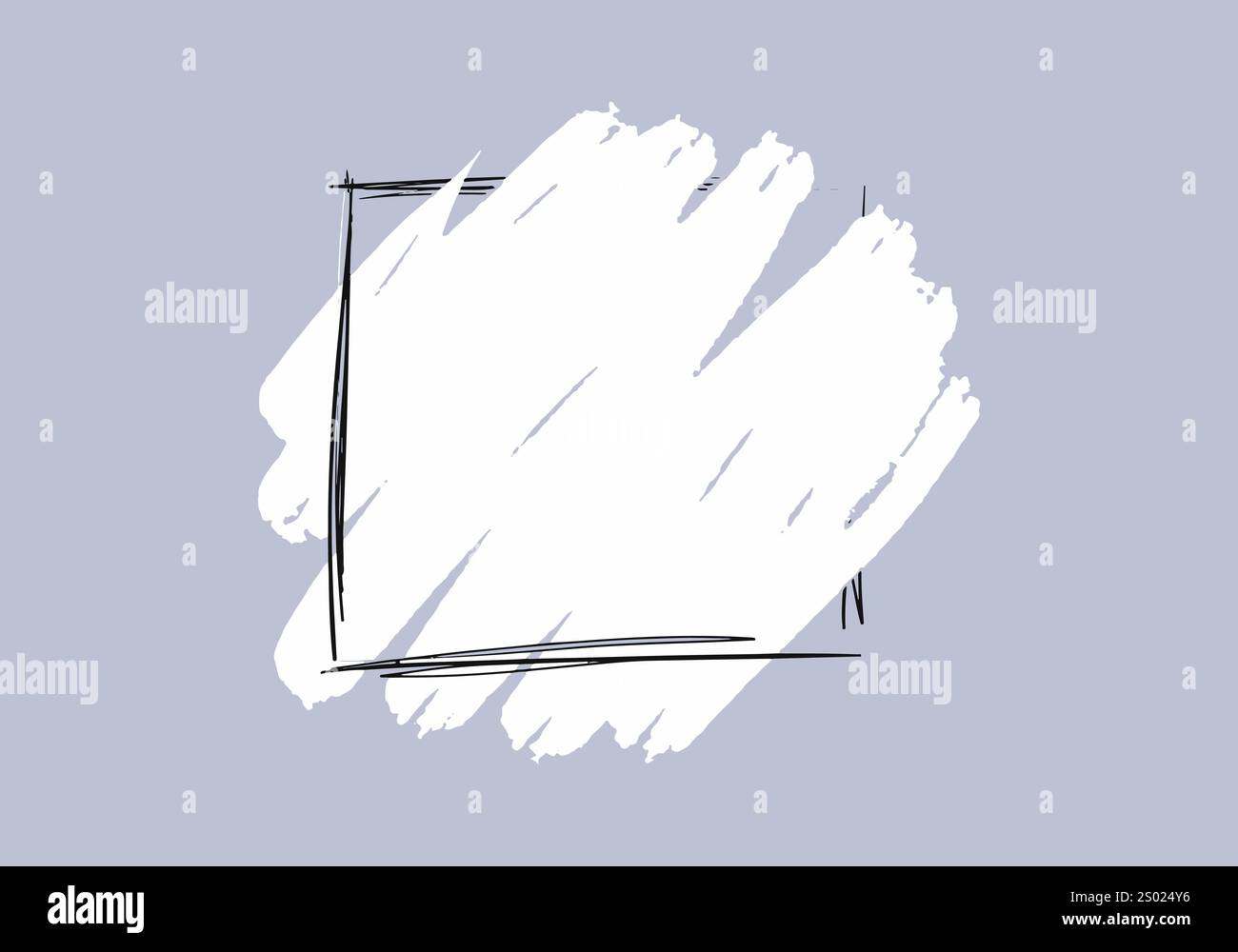 Hand drawn frame with a paint stroke, vector illustration Stock Vector ...