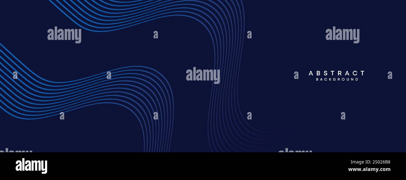 Dark Blue Gradient Abstract Geometric Flowing Lines Background ...