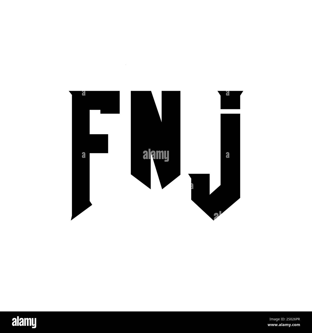 Fnj logo design hi-res stock photography and images - Alamy