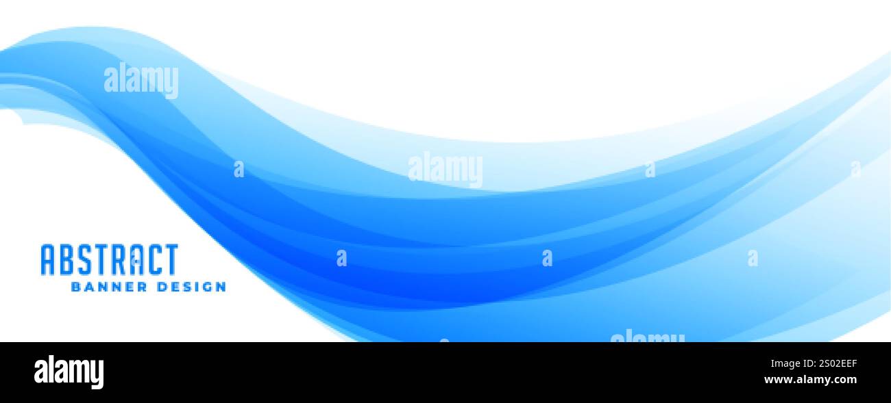 abstract blue wave presentation banner design Stock Vector Image & Art ...