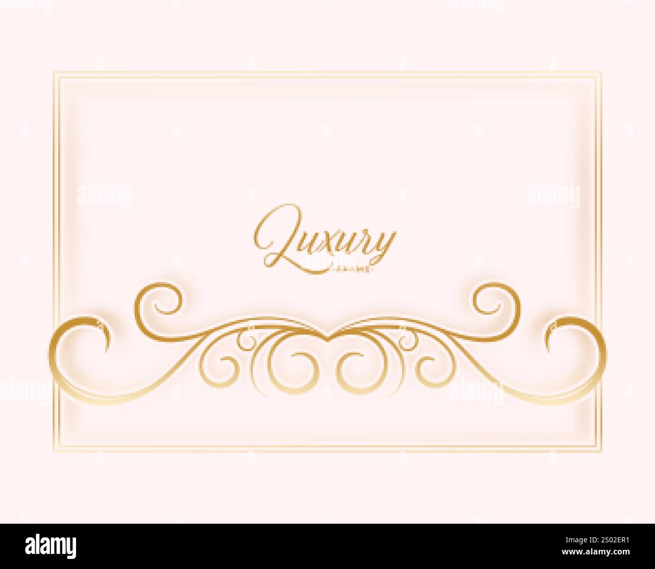 floral frame golden background with text space Stock Vector Image & Art ...