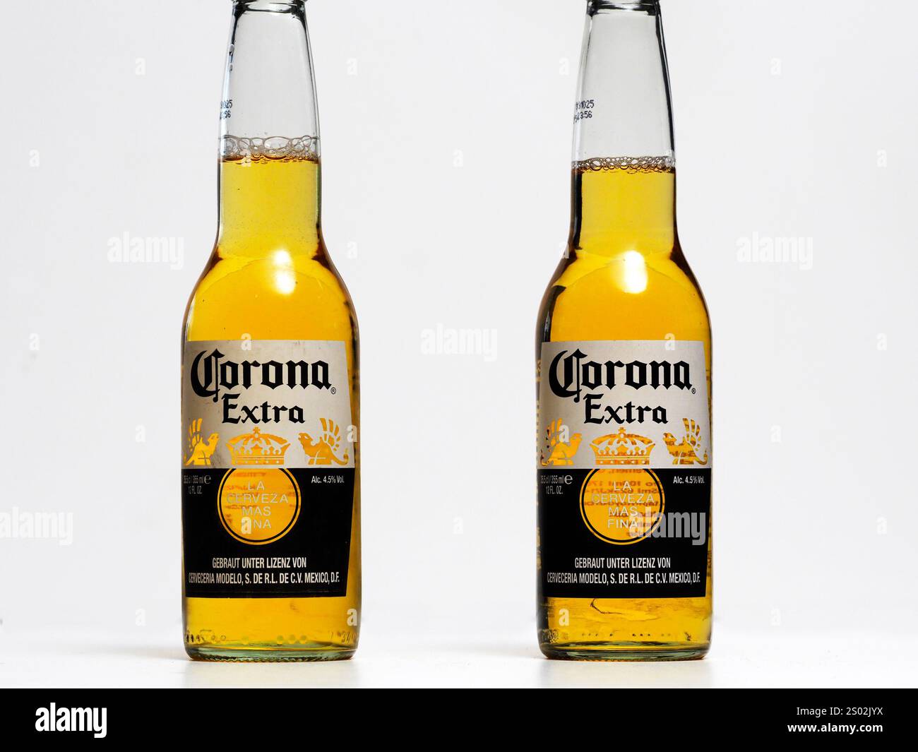 Germany. 23rd Dec, 2024. In this photo illustration, Corona Extra beer bottles are seen displayed. Credit: SOPA Images Limited/Alamy Live News Stock Photo