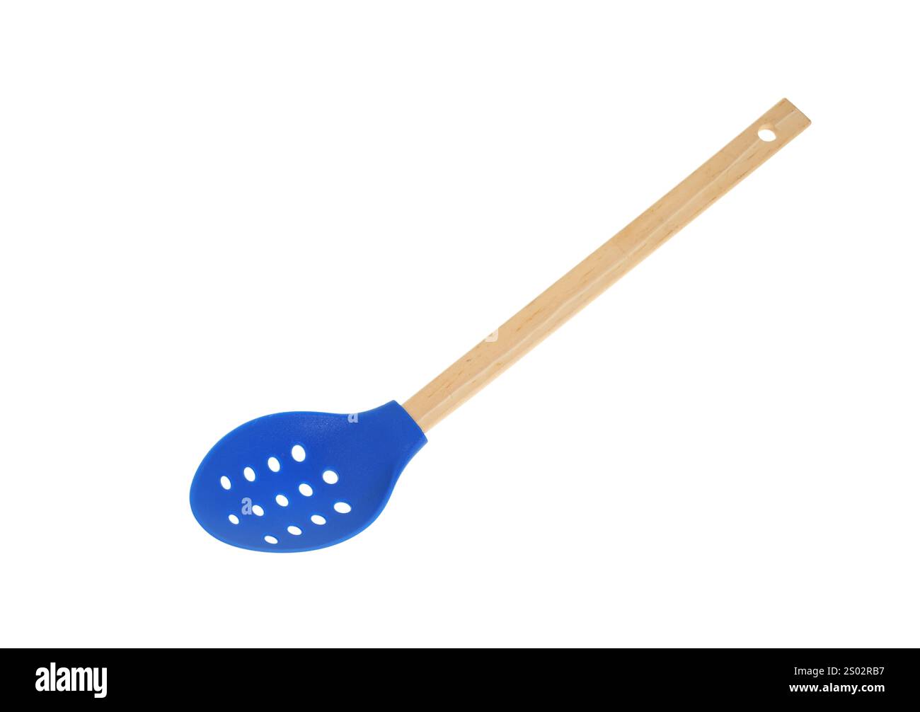 silicone kitchen skimmer isolated on white background Stock Photo