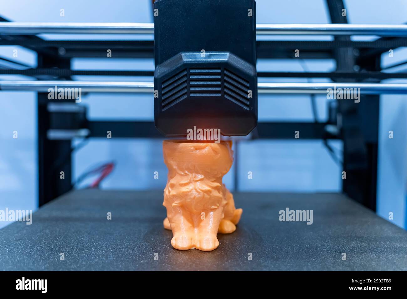 Three dimensional printing machine,3D printer. Stock Photo
