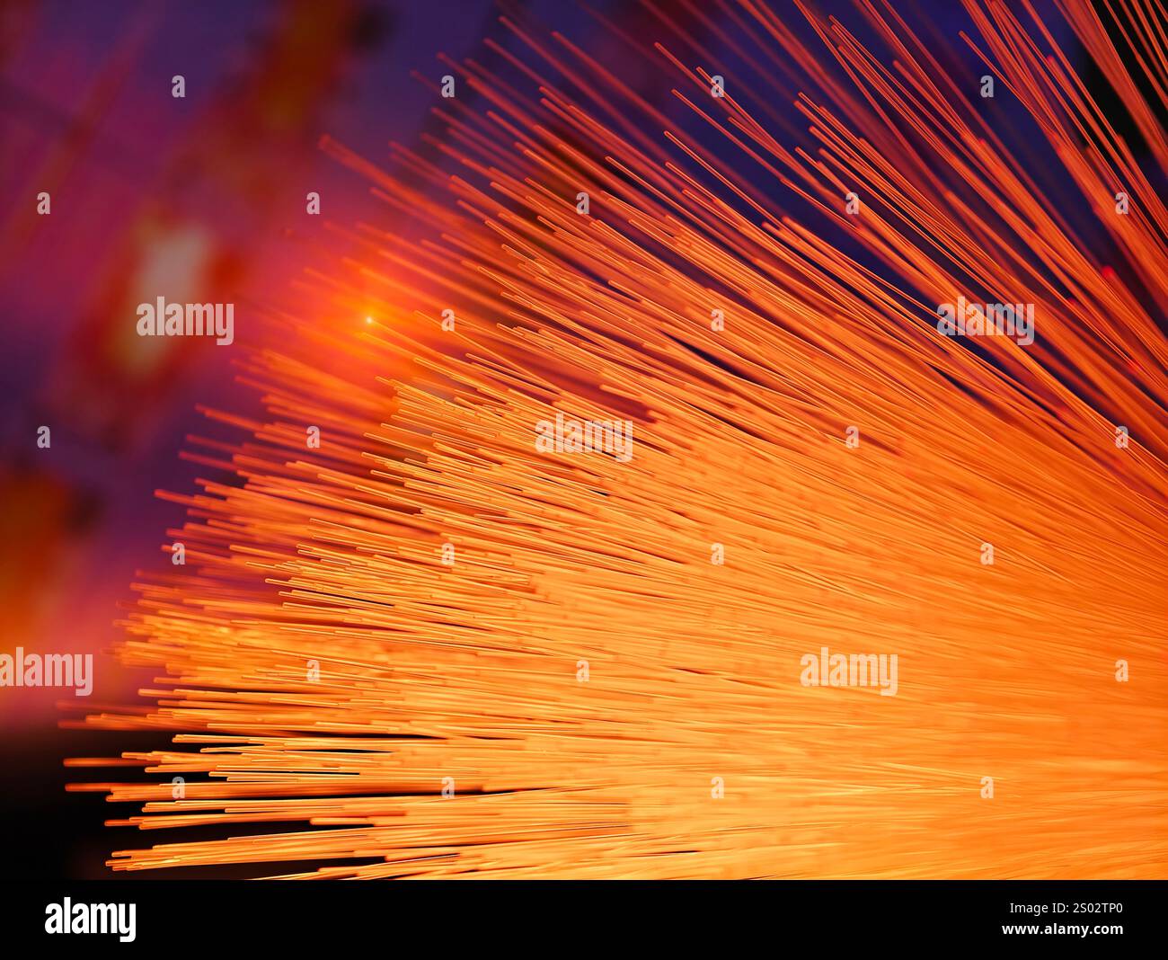 Fiber optics lights abstract background Stock Photo