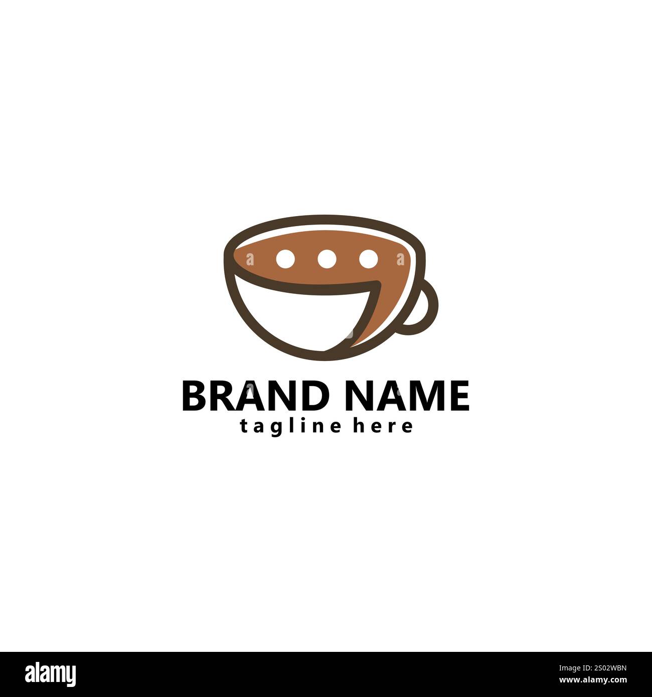 message coffee logo design vector Stock Vector