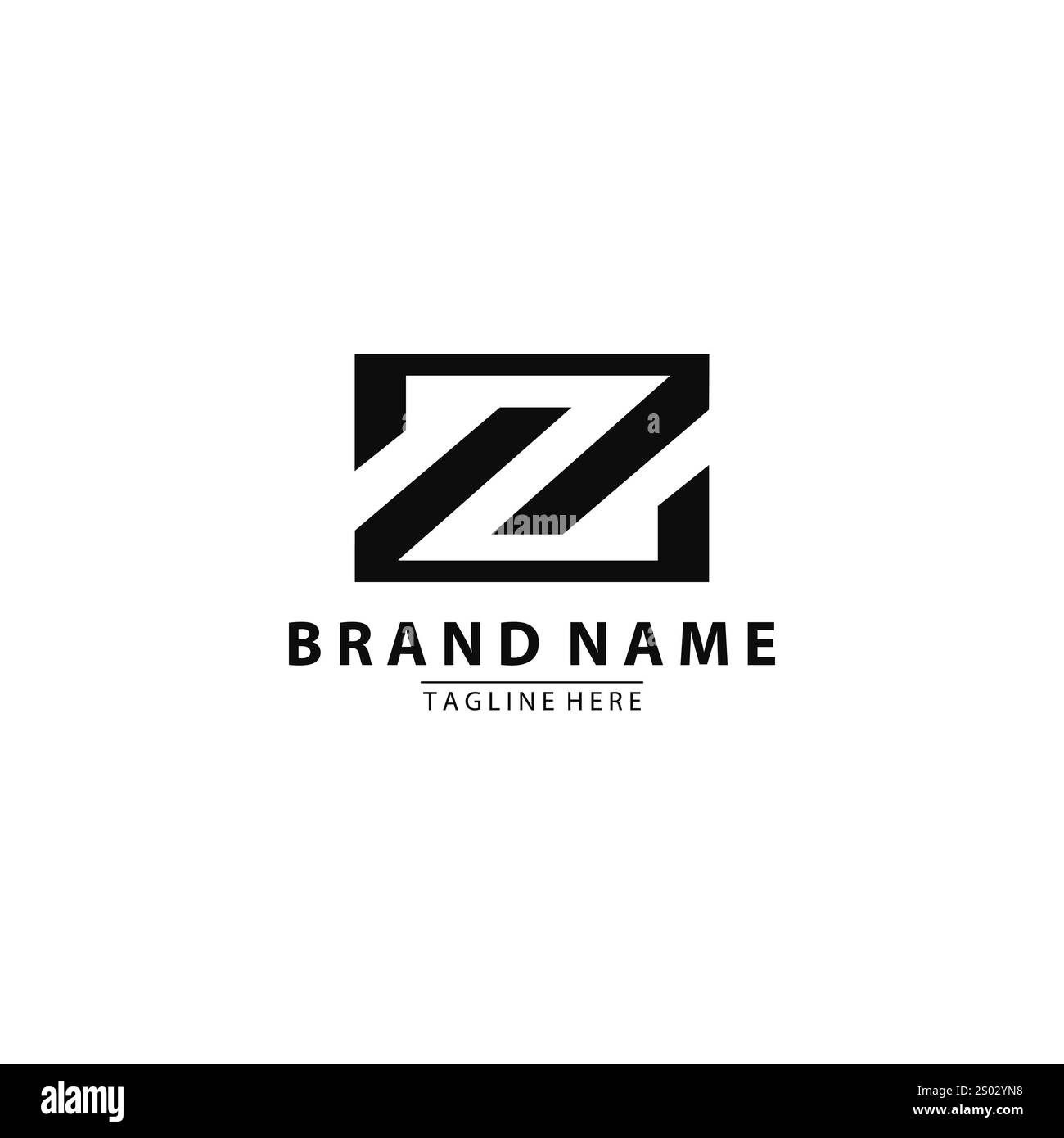 initial LZ logo design vector Stock Vector