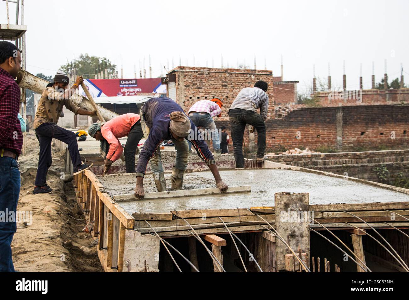 Constructing sewage system as a par of development project in Ayodhya ...