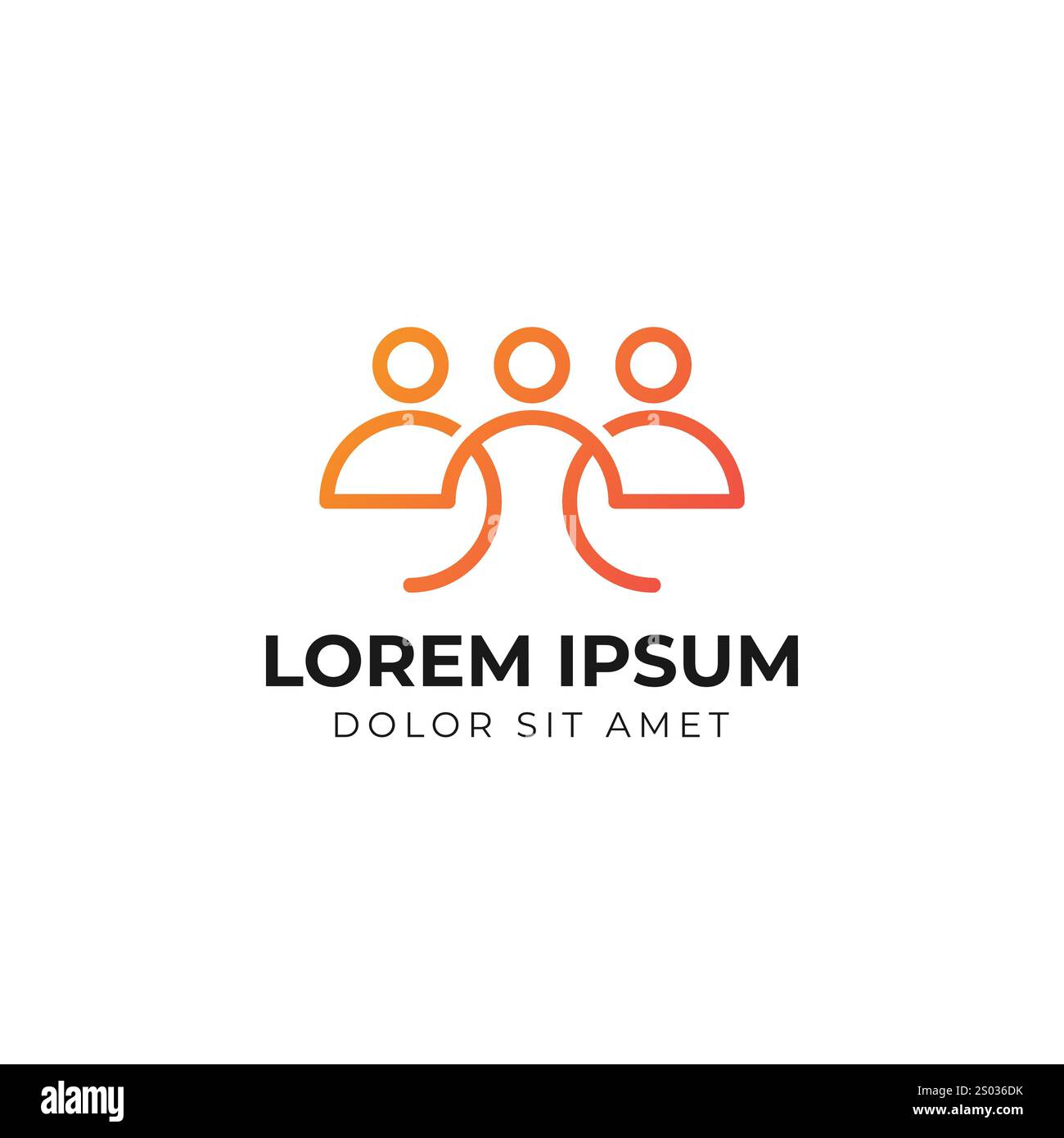 Community human logo vector team work icon isolated Stock Vector
