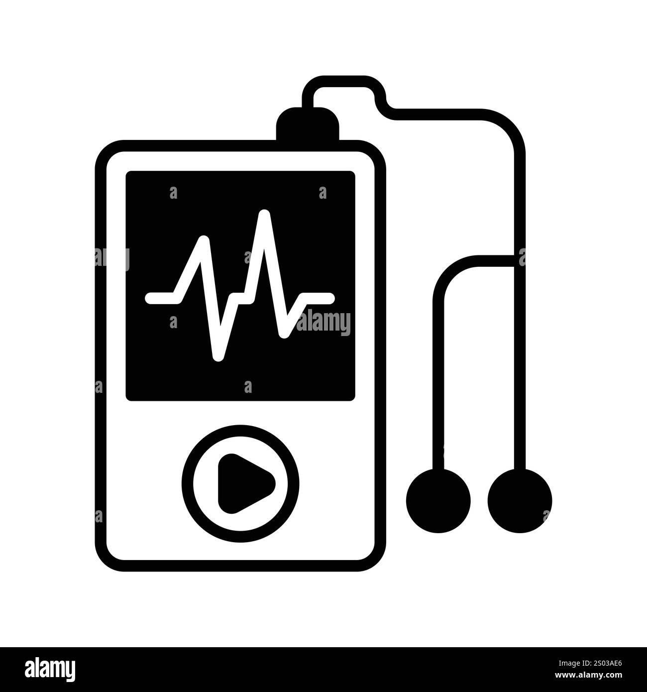 Music player icon in modern style, an editable vector of MP3 player ...