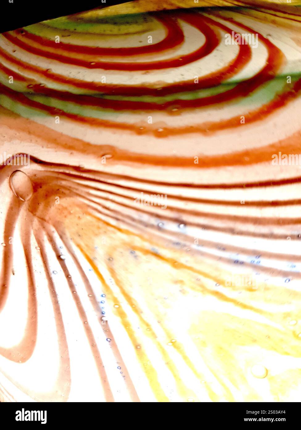 A detail of decorative glassware creating an abstract effect Stock ...